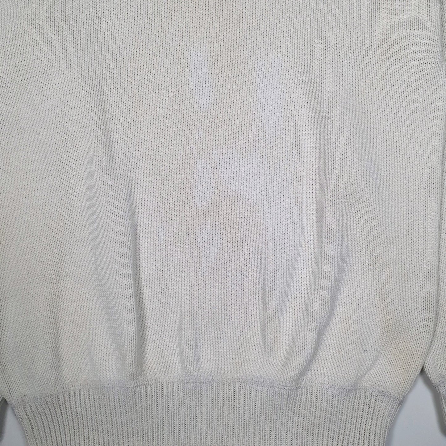 Mens Cream Tommy Hilfiger Heavy Knit Crewneck Jumper