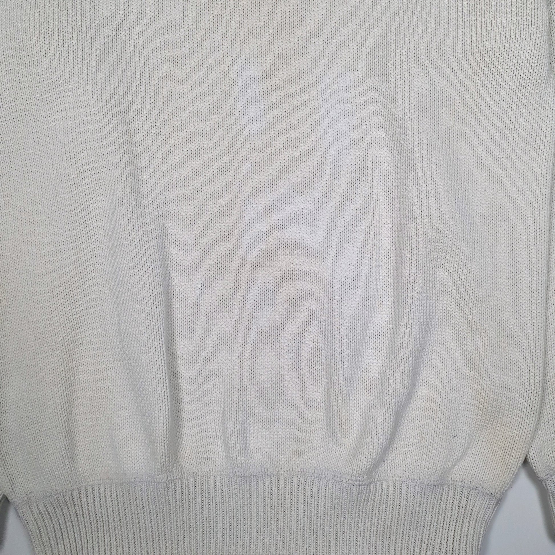 Mens Cream Tommy Hilfiger Heavy Knit Crewneck Jumper