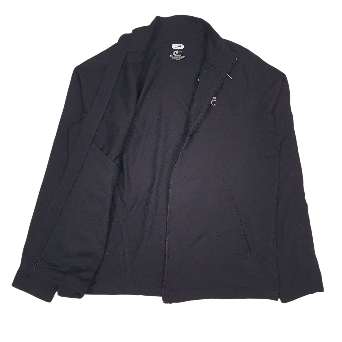 Mens Black Fila   Coat