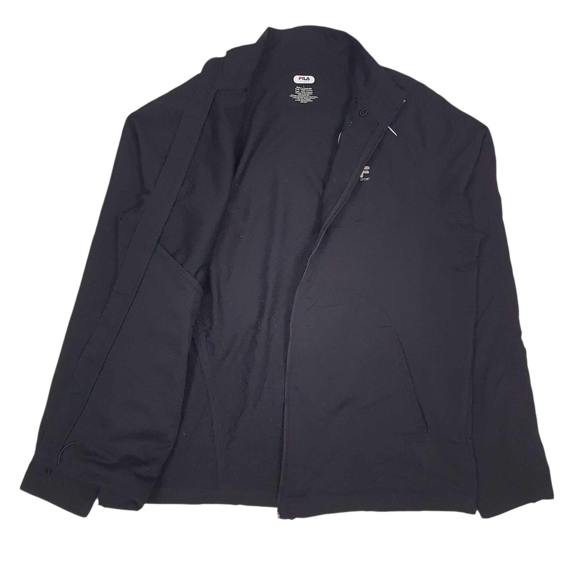 Mens Black Fila   Coat