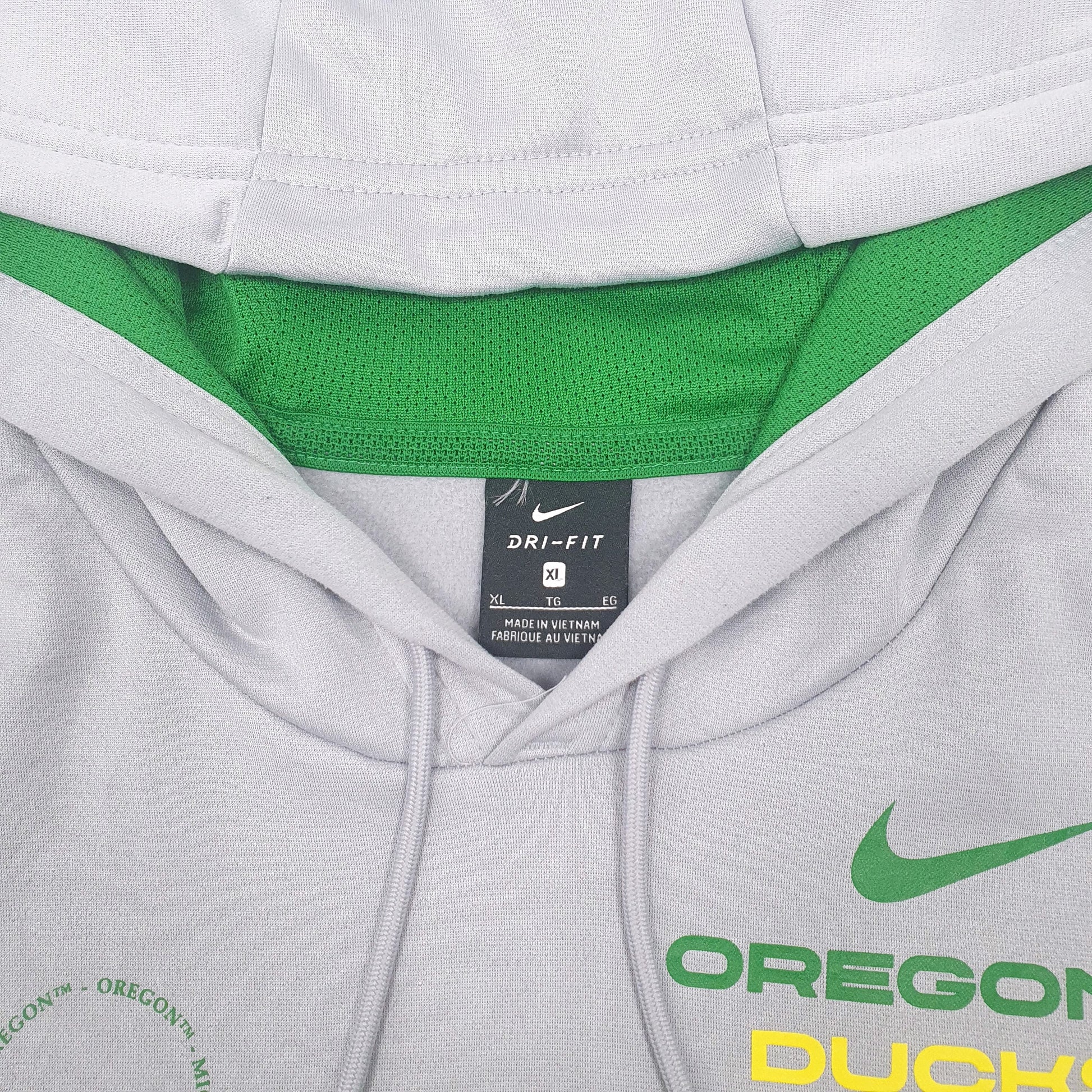 Mens Grey Nike Dri-Fit Oregon Ducks Hoodie Jumper