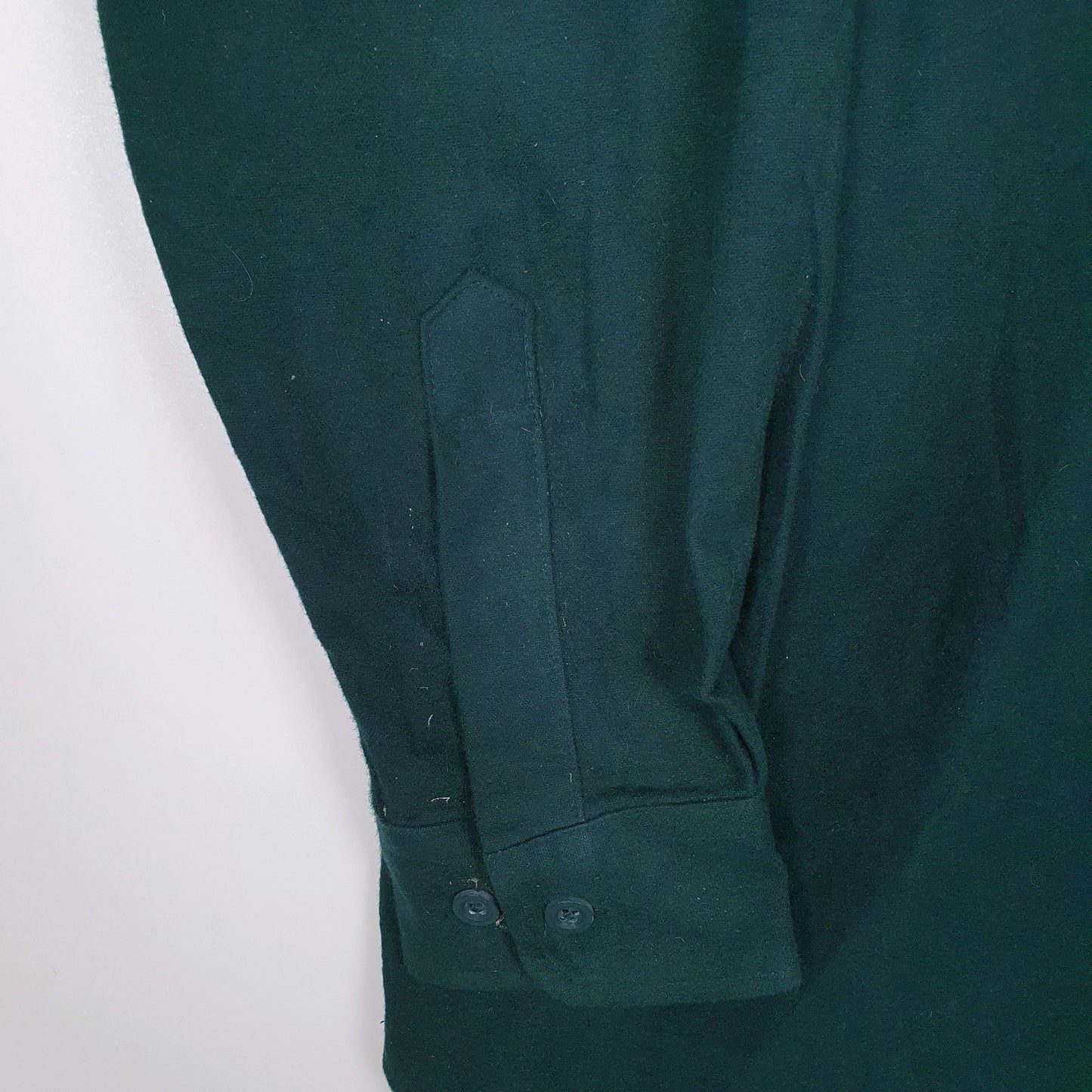 Mens Green L.L.Bean Thick Chamois  Shirt