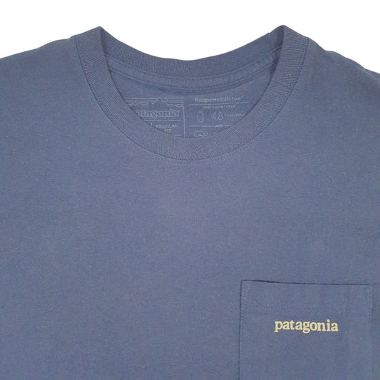 Mens Navy Patagonia   T Shirt