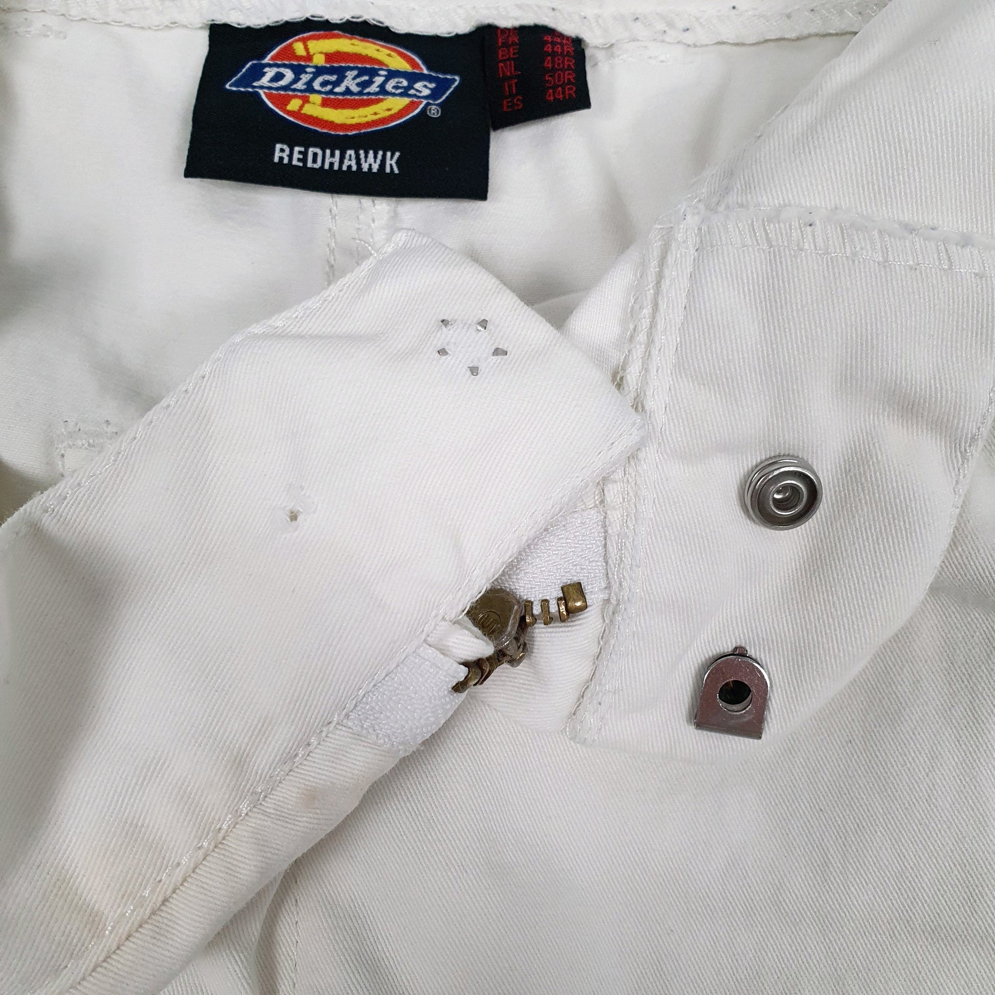 Mens White Dickies   Jeans