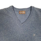 Mens Blue Burberry  V Neck Jumper
