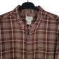 Mens Brown L.L.Bean Heavy Plaid  Shirt