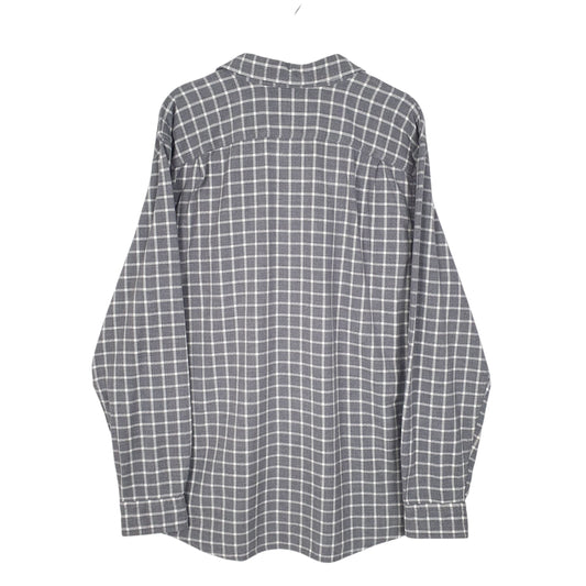 Mens Grey L.L.Bean Chamois Flannel  Shirt