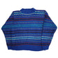 Mens Blue Concrete Mix Funky Crewneck Jumper