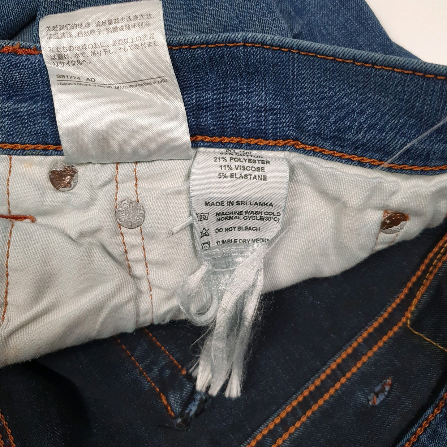 Mens Blue Levis Premium Stretch  Jeans