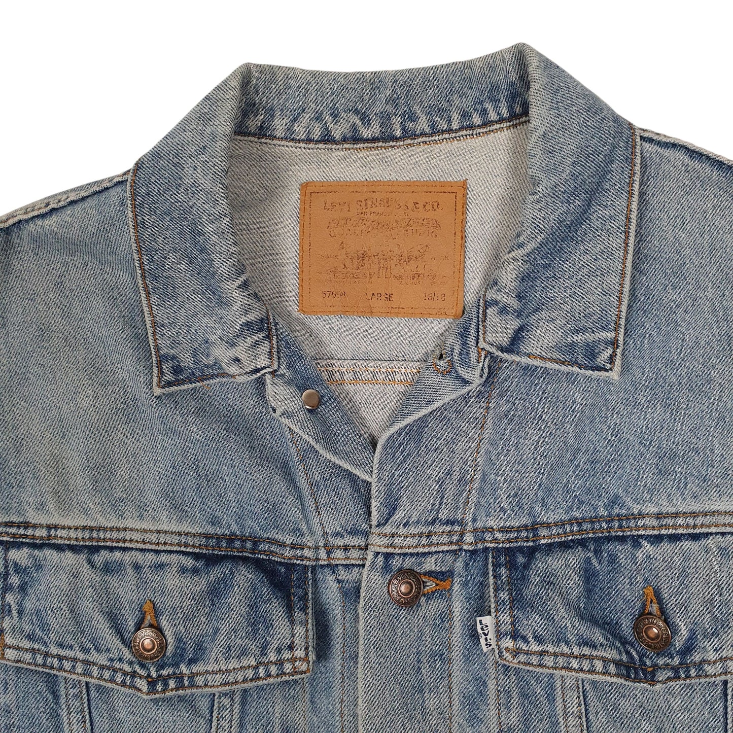 Mens Blue Levis Vintage 90s 00s Type 3 Trucker  Coat