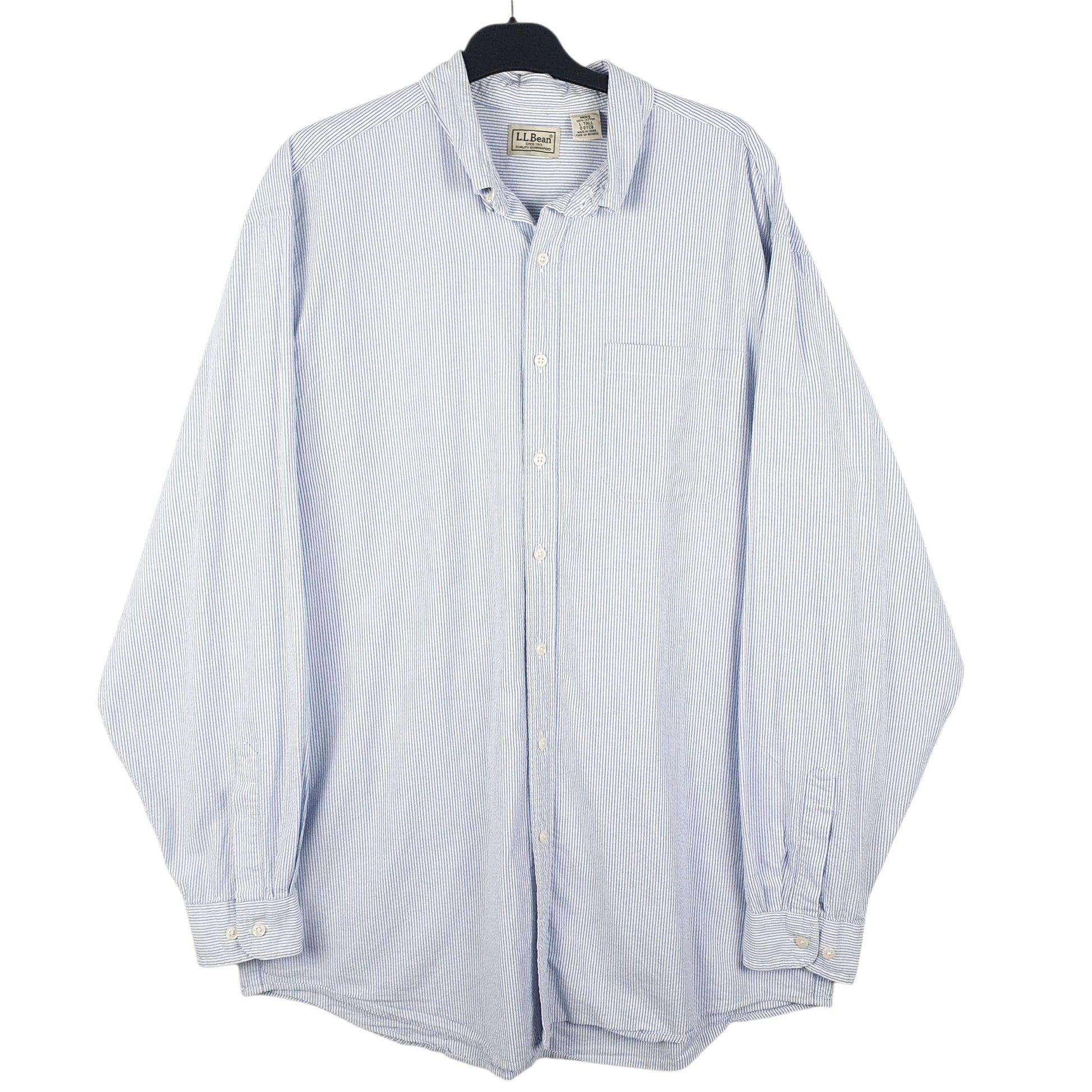 Mens Blue L.L.Bean  Long Sleeve Shirt