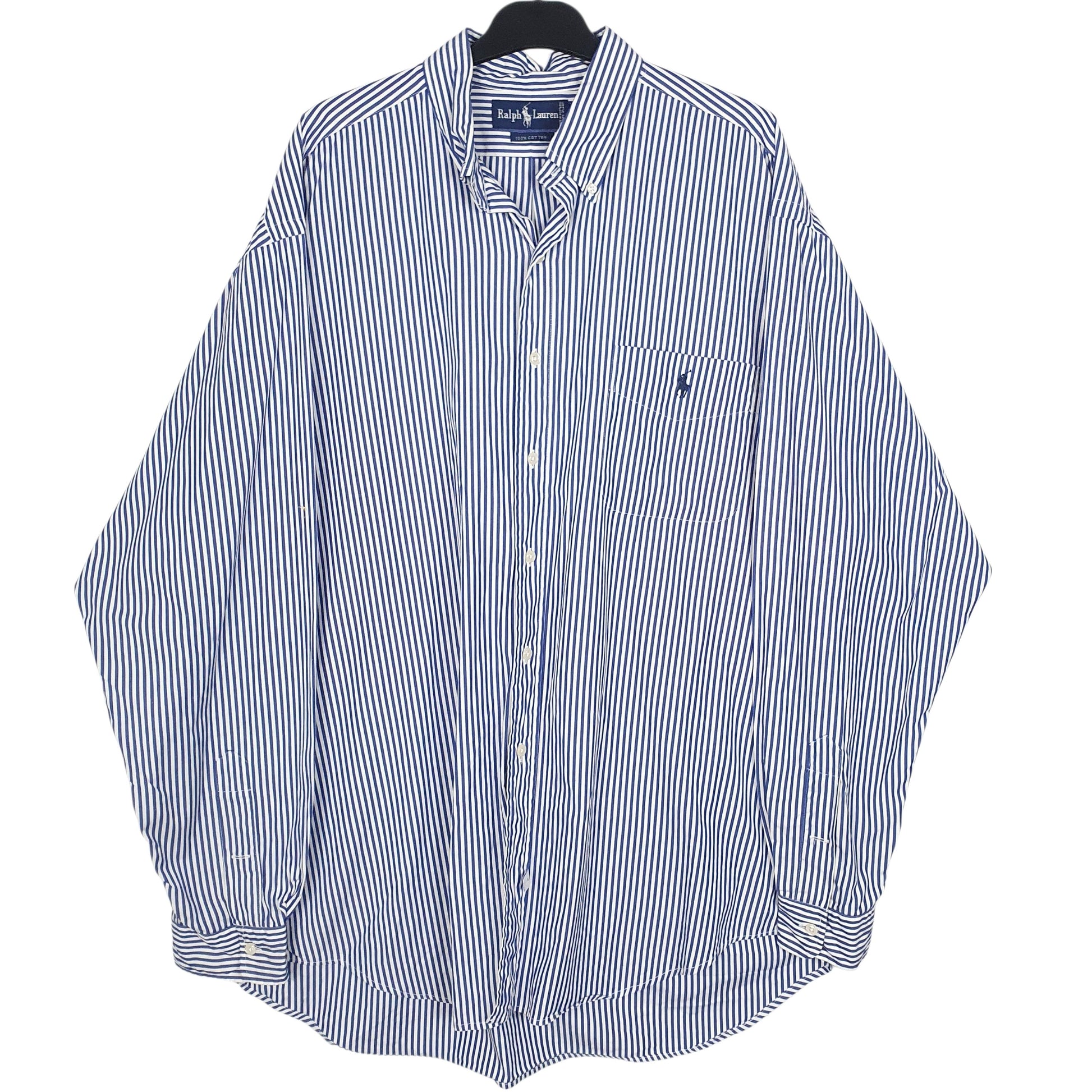 Mens Blue Ralph Lauren Vintage Long Sleeve Shirt