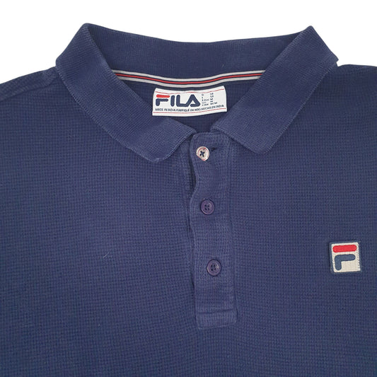 Mens Navy Fila   Polo Shirt
