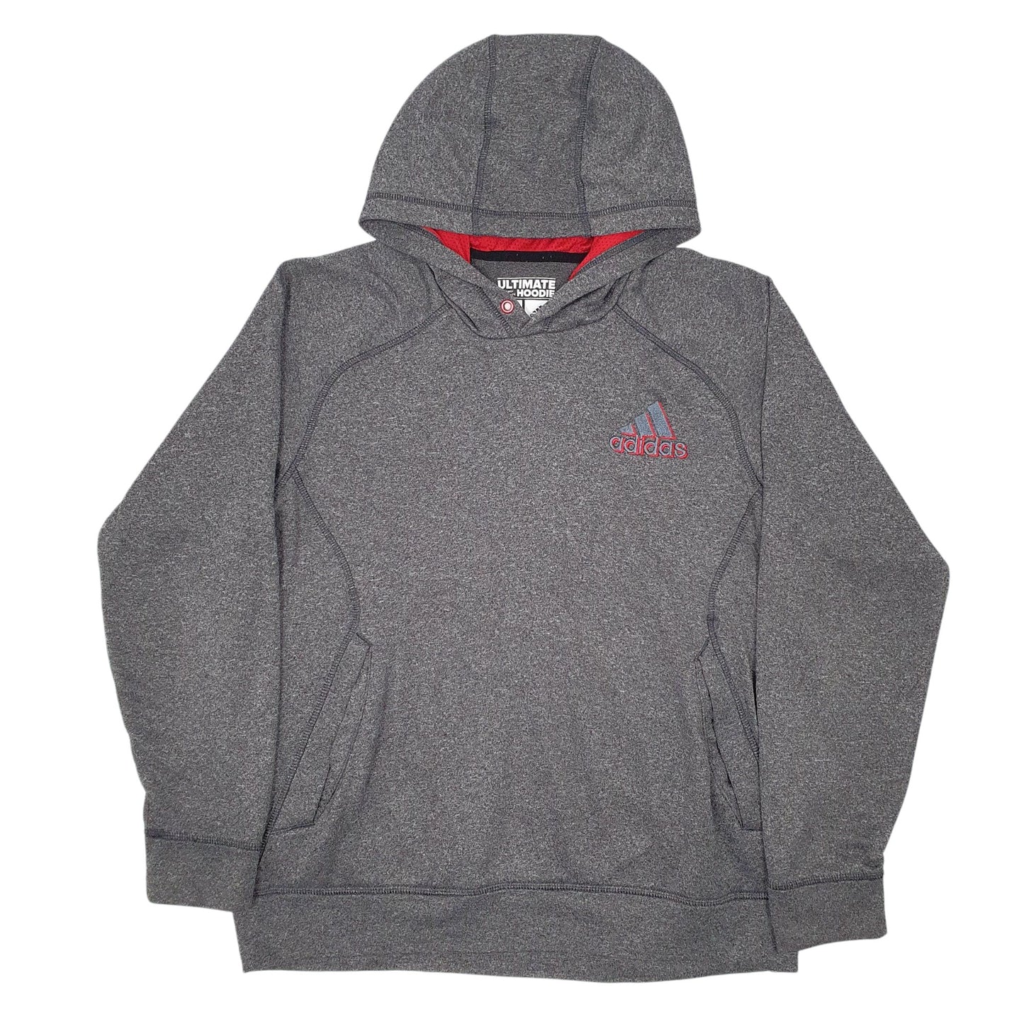 Womens Grey Adidas Climawarm Hoodie Jumper