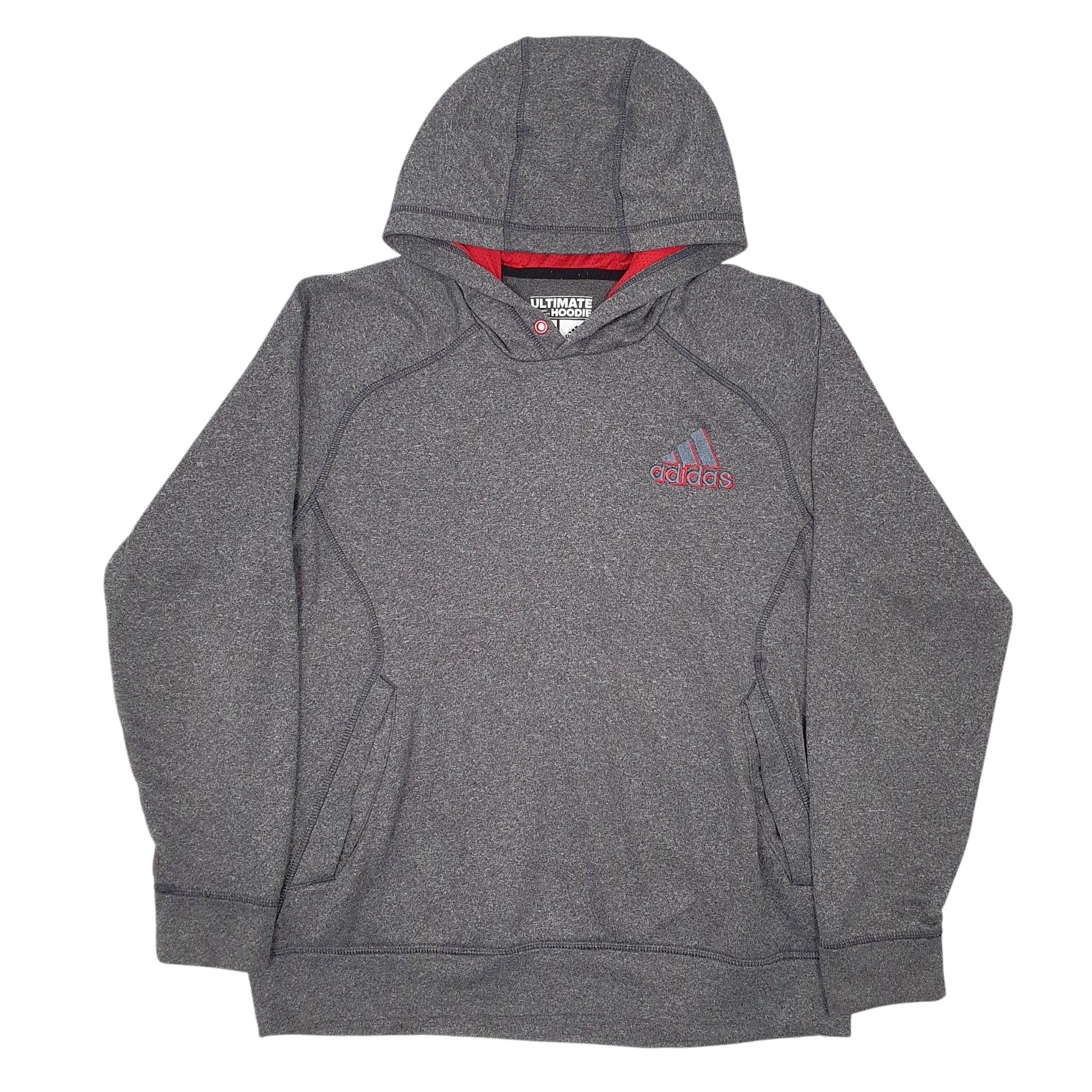 Womens Grey Adidas Climawarm Hoodie Jumper