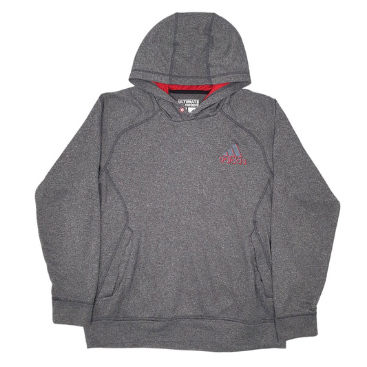 Womens Grey Adidas Climawarm Hoodie Jumper
