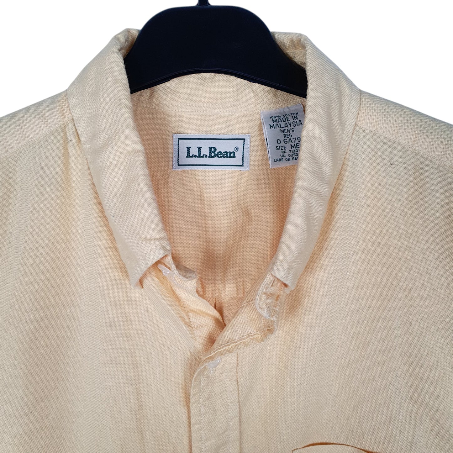 Mens Yellow L.L.Bean Vintage 00s  Shirt