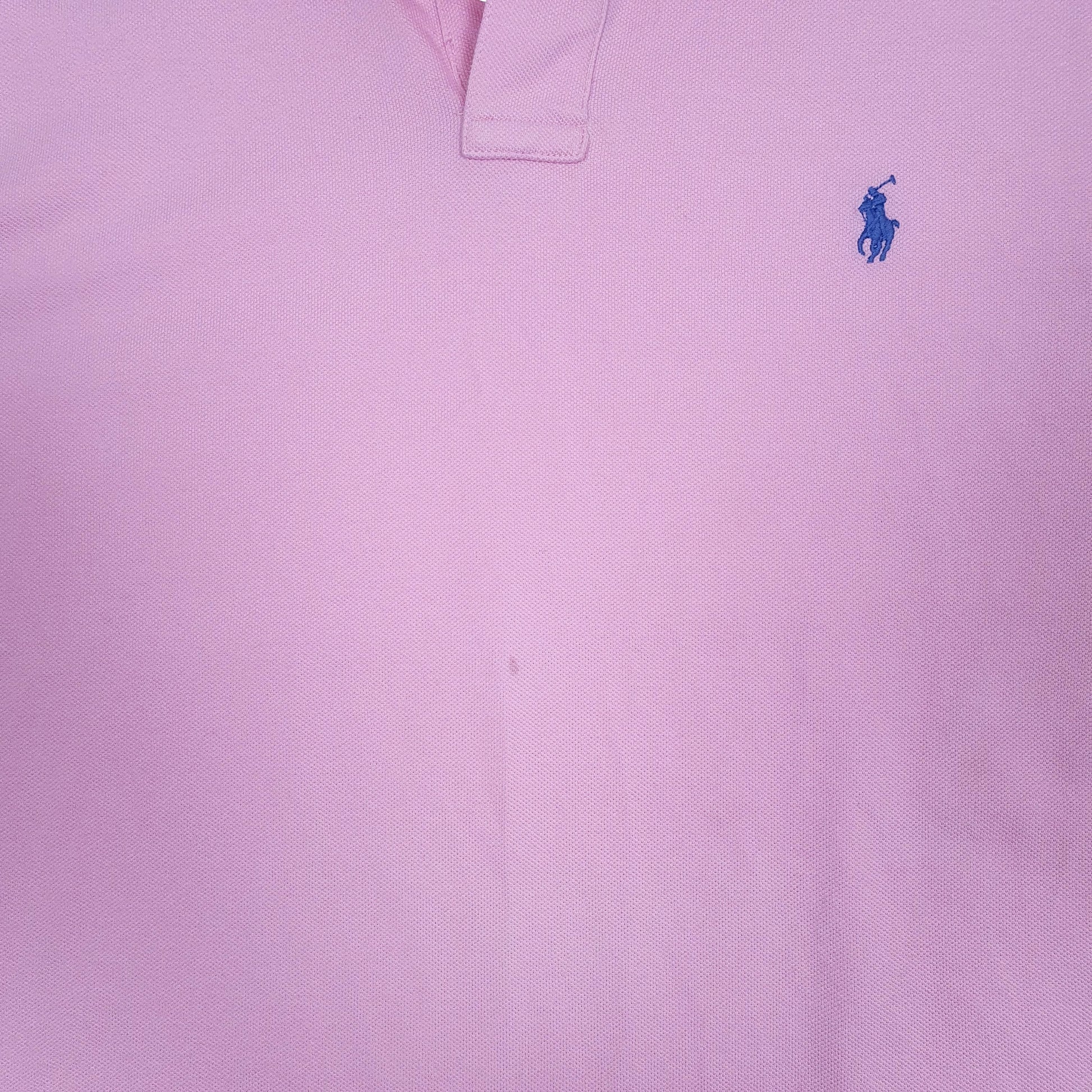 Mens Pink Polo Ralph Lauren Custom Fit  Polo Shirt