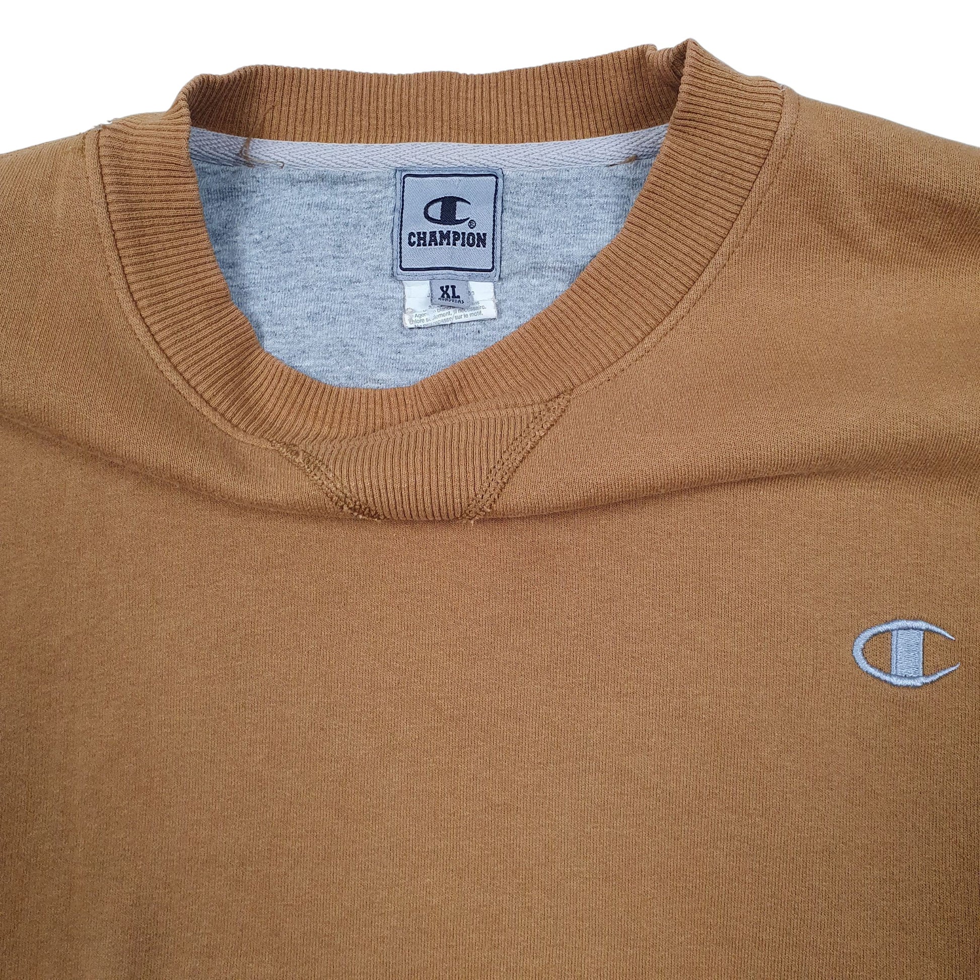 Mens Tan Champion  Crewneck Jumper