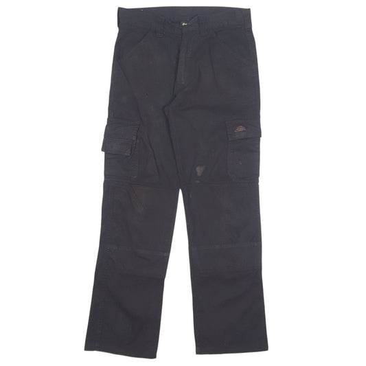 Mens Black Dickies Workwear Cargo Trousers
