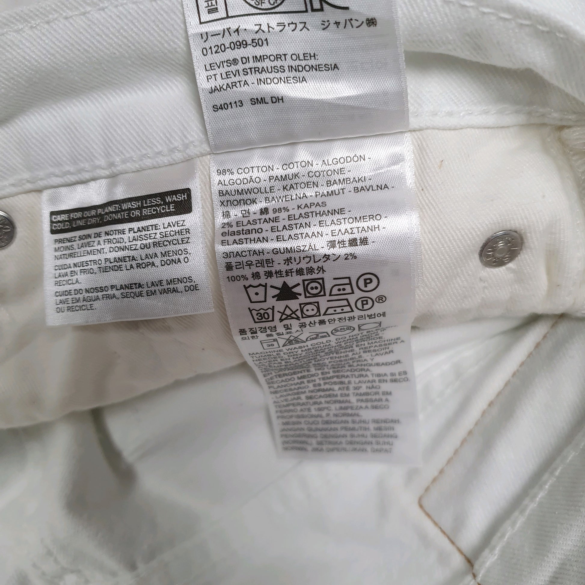 Mens White Levis   Jeans