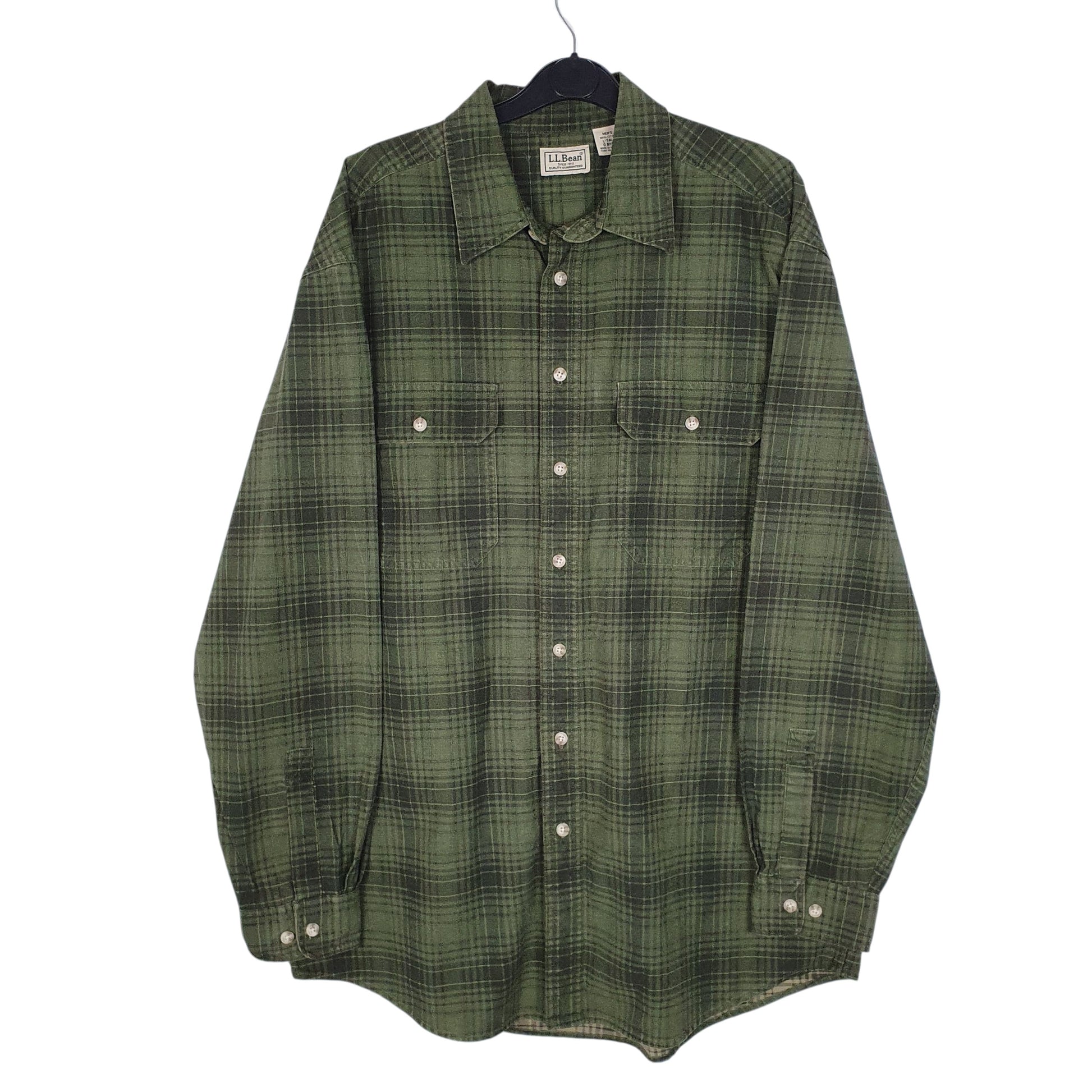 Mens Green L.L.Bean  Long Sleeve Shirt
