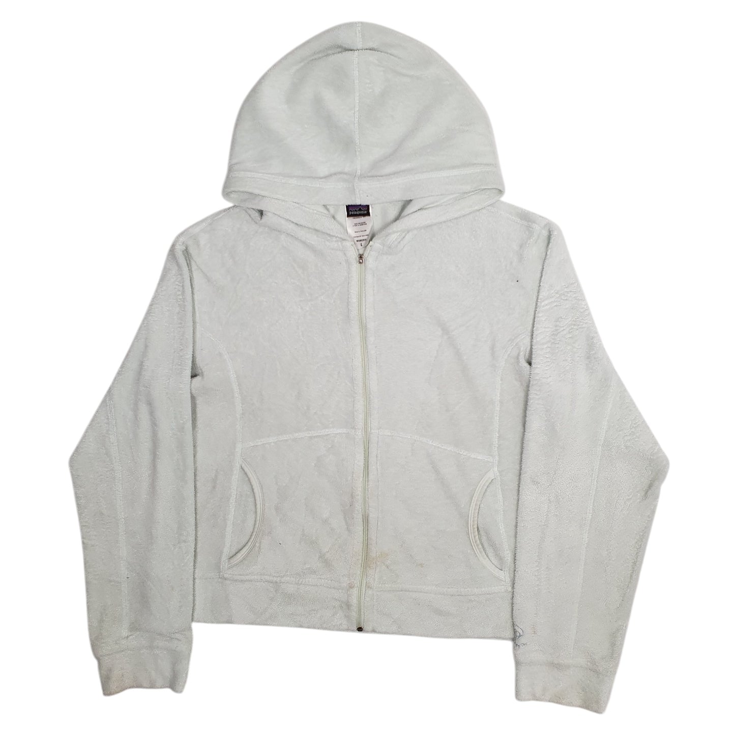 Womens Blue Patagonia Synchilla Plush Hoodie Full Zip Jumper