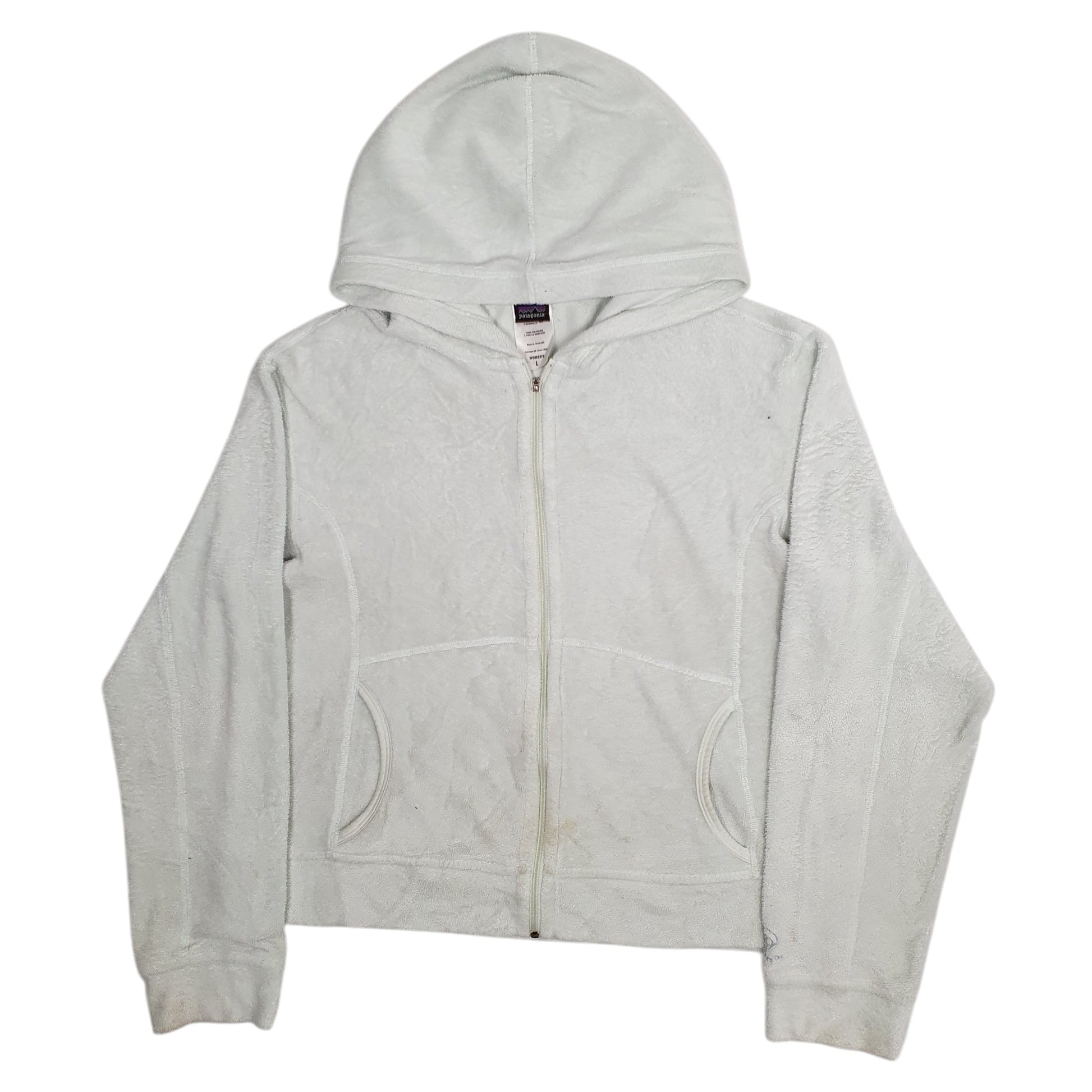 Womens Blue Patagonia Synchilla Plush Hoodie Full Zip Jumper