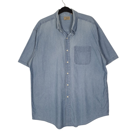 Mens Blue L.L.Bean Denim Short Sleeve Shirt