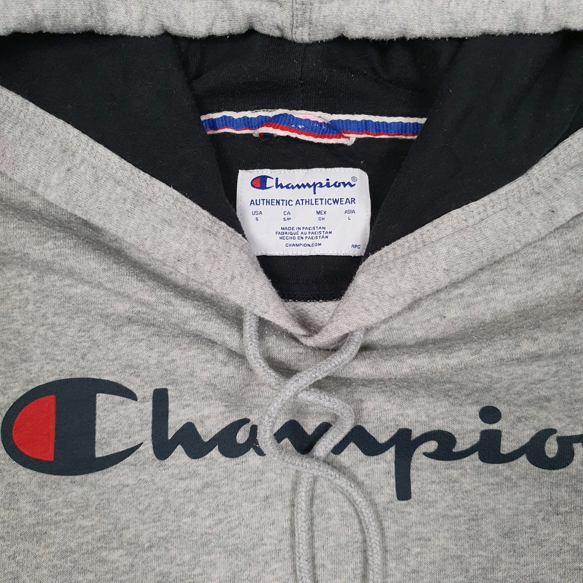 Mens Grey Champion  Hoodie Jumper