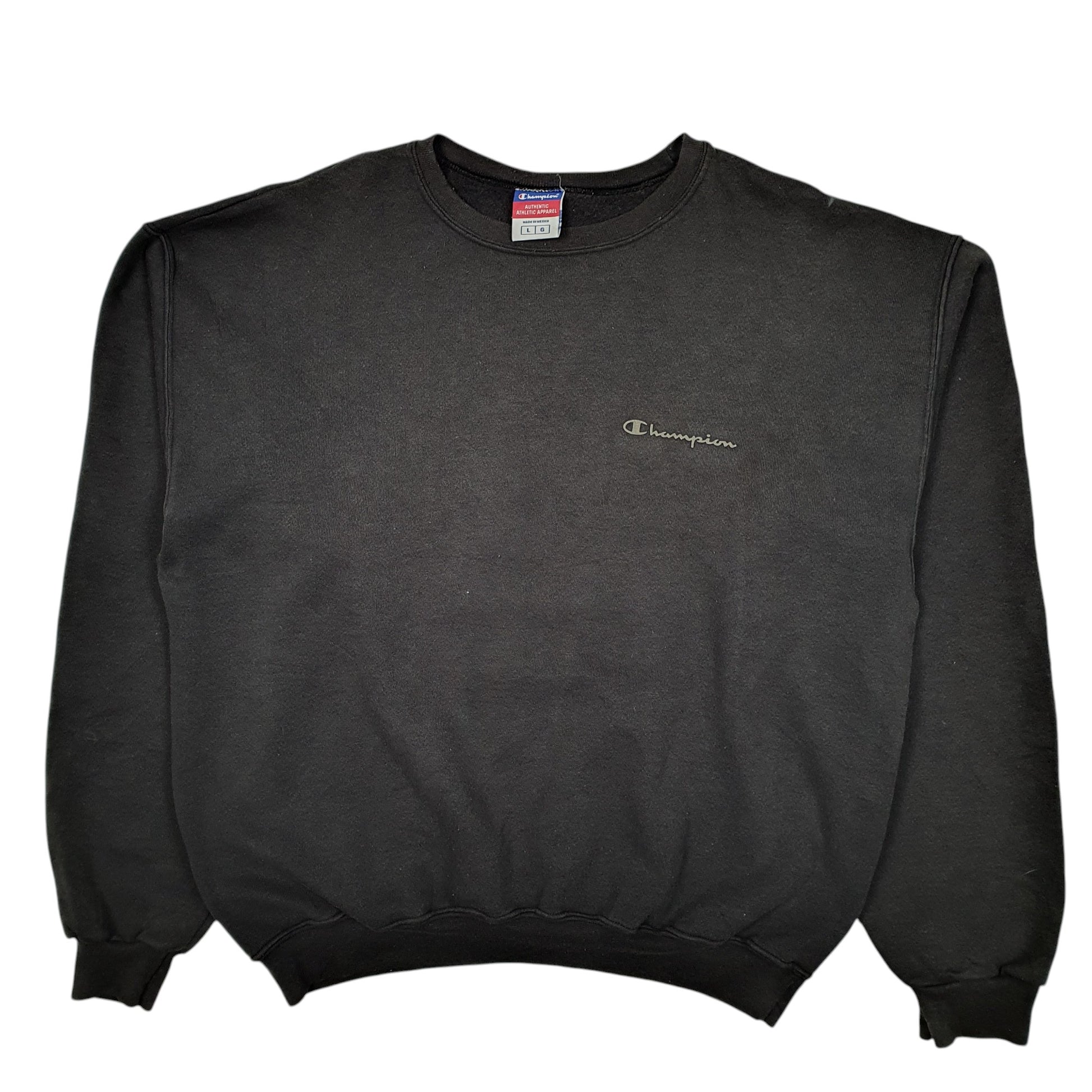 Mens Grey Champion Vintage 00s Crewneck Jumper