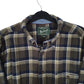 Mens Green Woolrich Thick Flannel Plaid  Shirt
