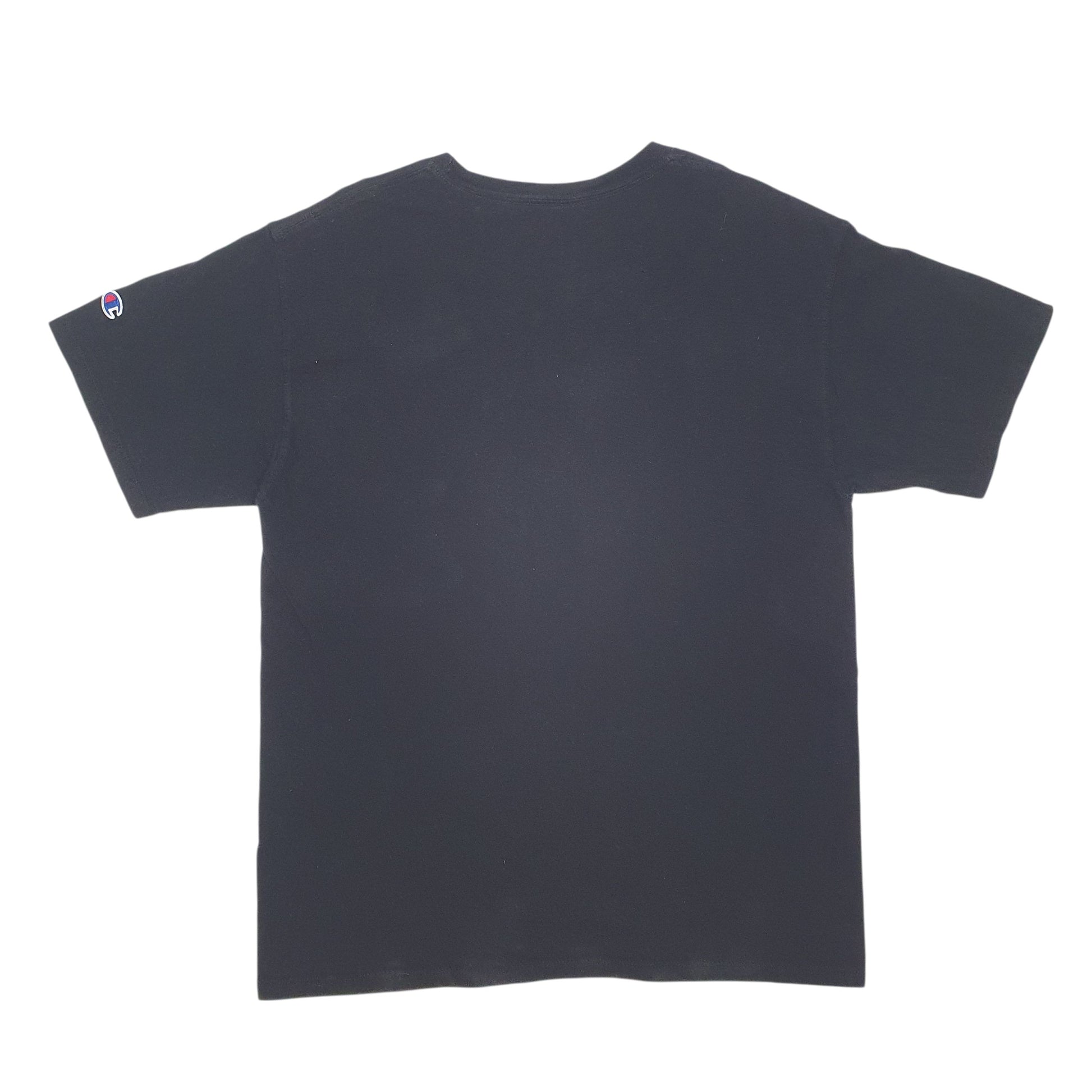 Mens Black Champion Spellout  T Shirt