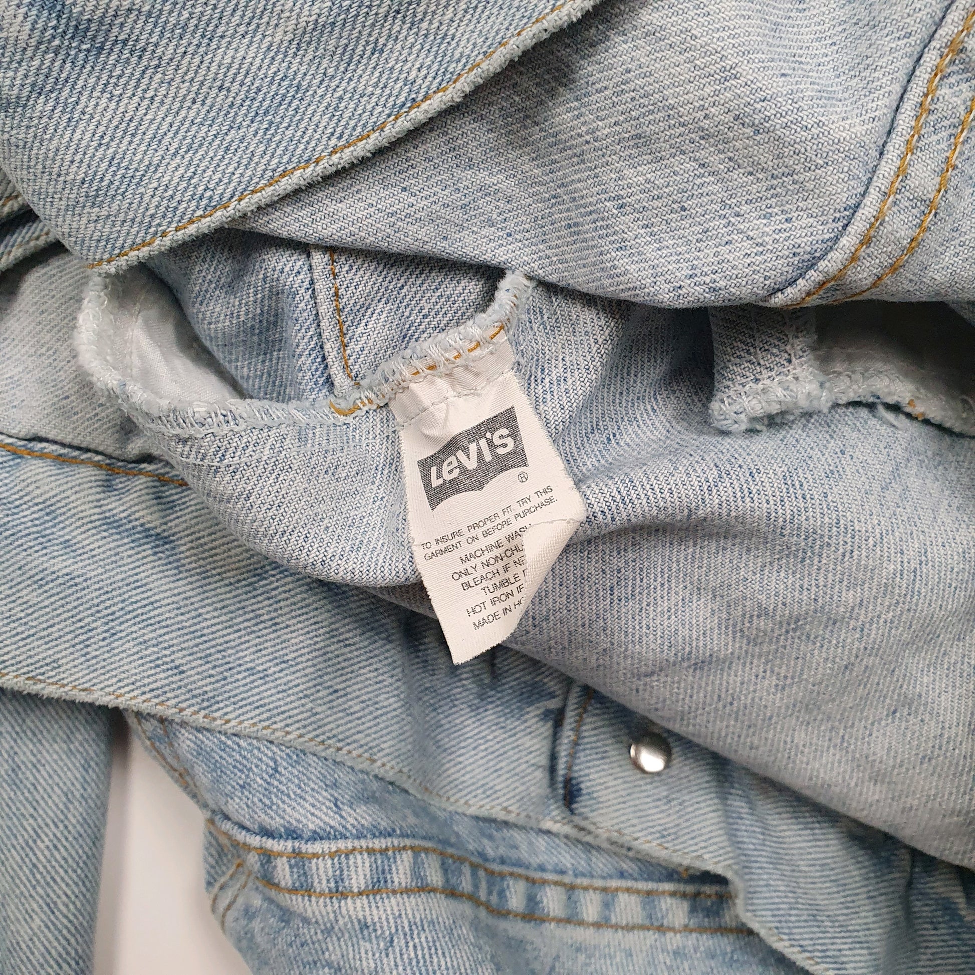 Mens Blue Levis Vintage 1990s Type 3 Trucker  Coat