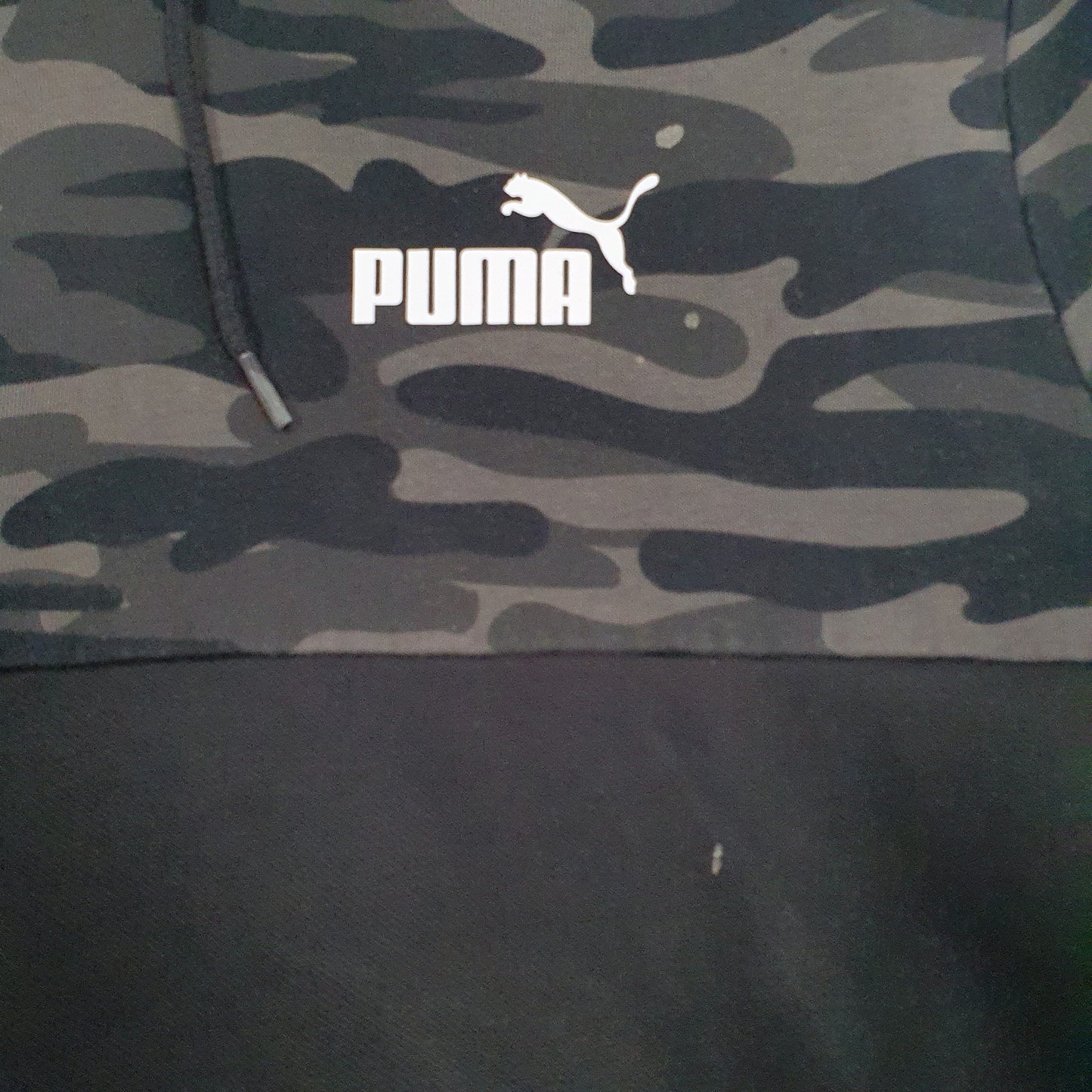 Mens Black Puma Camo Hoodie Jumper