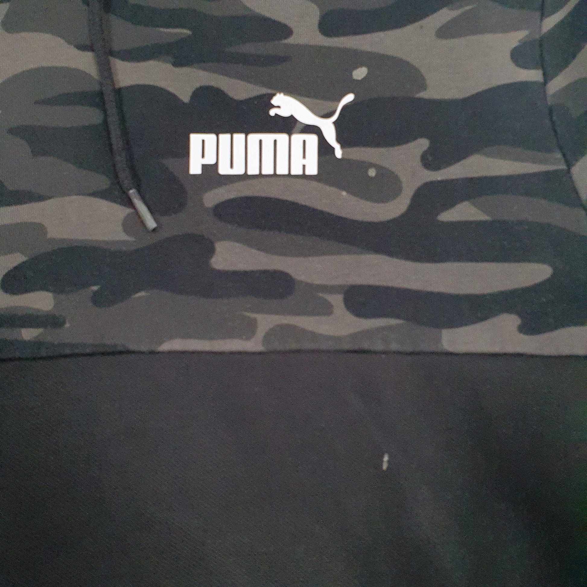 Mens Black Puma Camo Hoodie Jumper