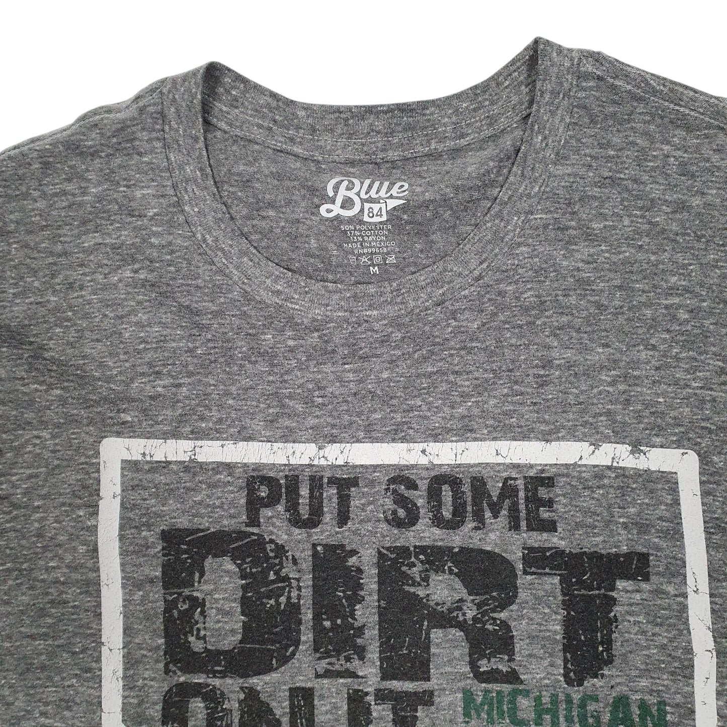 Mens Grey Blue Michigan State  T Shirt