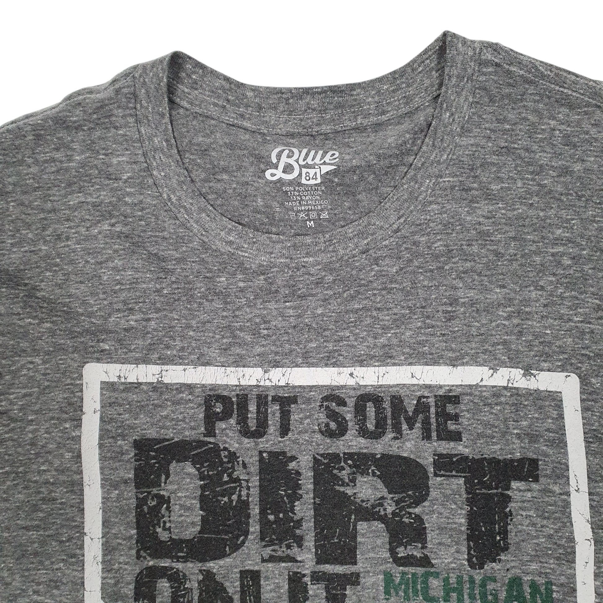 Mens Grey Blue Michigan State  T Shirt