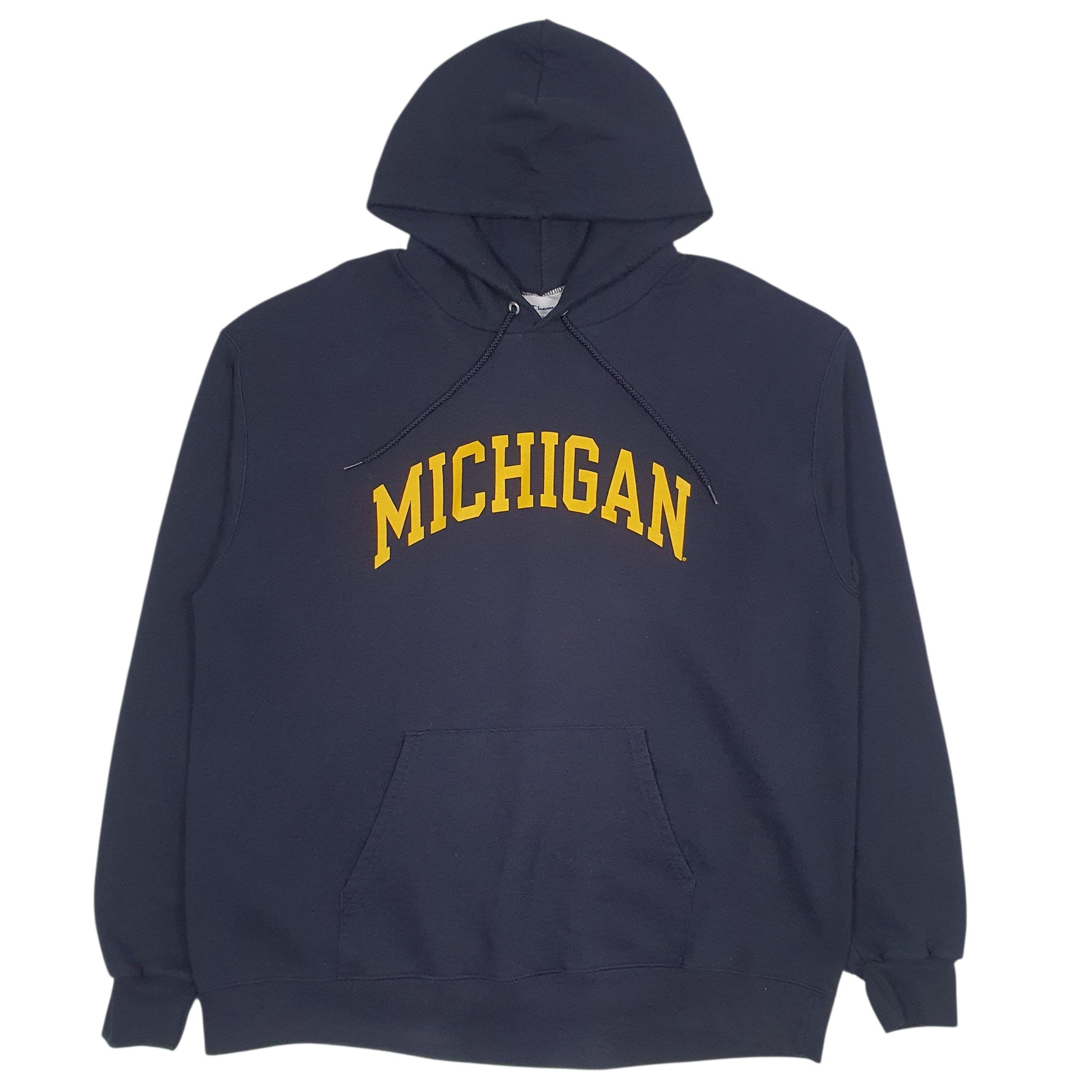 Mens Navy Champion Michigan Hoodie Jumper