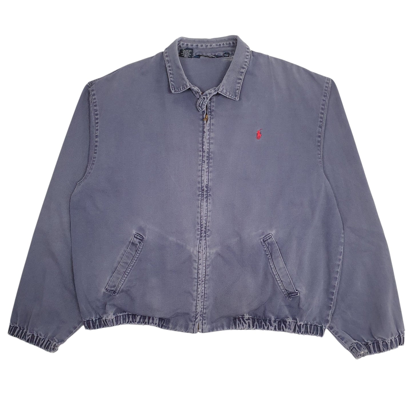 Mens Navy Polo Ralph Lauren Vintage 80s Made In USA Hoodie Coat