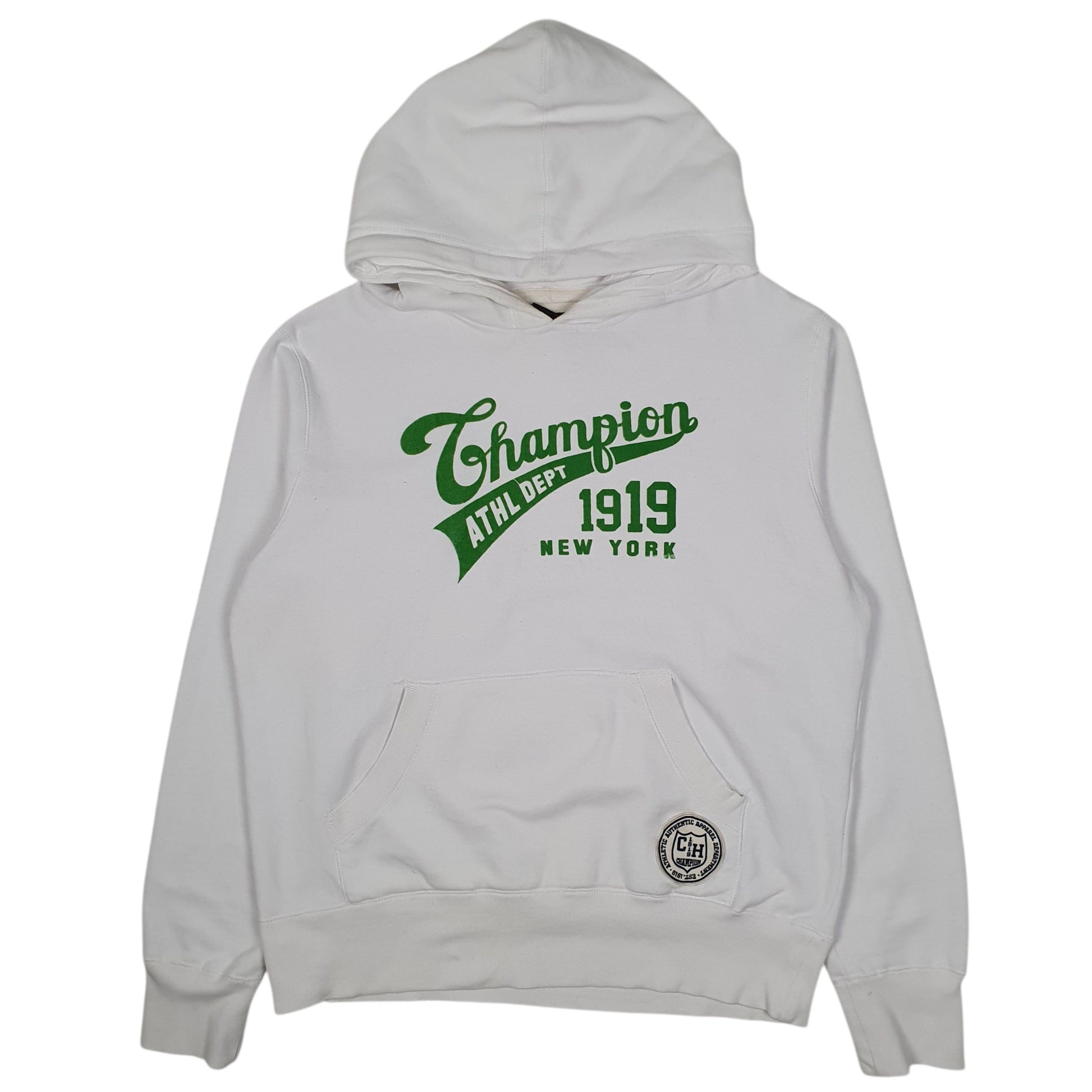 Mens White Champion  Hoodie Jumper