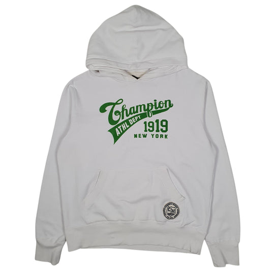 Mens White Champion  Hoodie Jumper