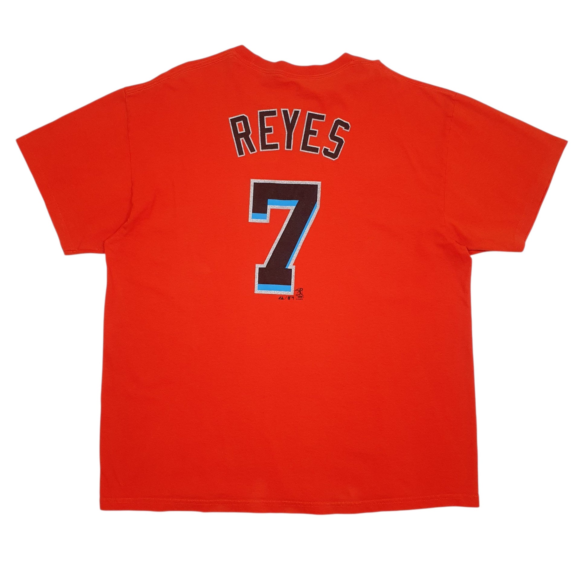Mens Orange Majestic MLB Miami Marlins  T Shirt