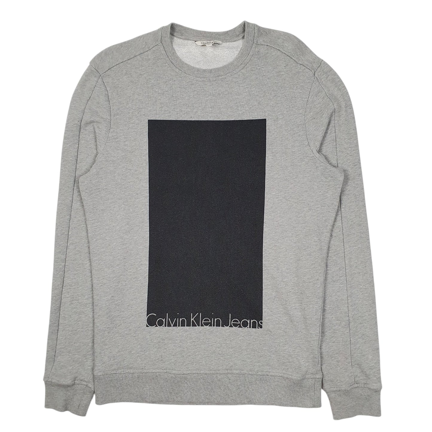 Mens Grey Calvin Klein  Crewneck Jumper