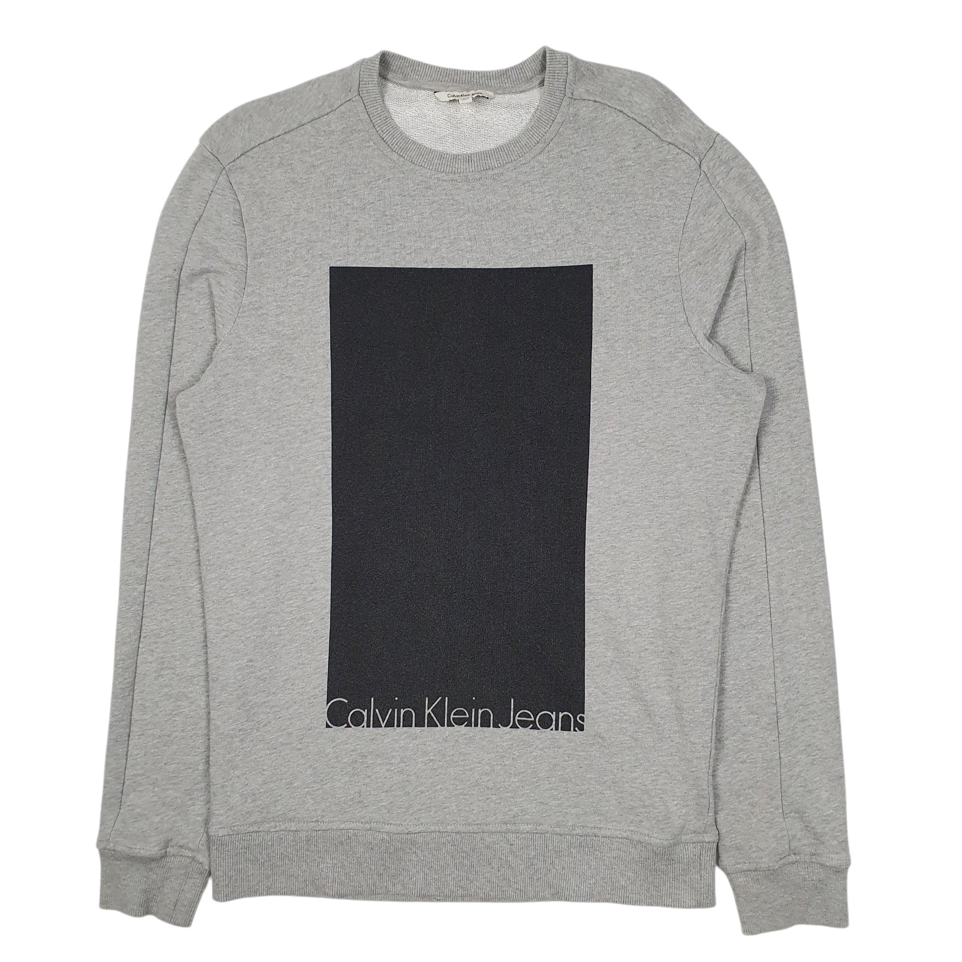 Mens Grey Calvin Klein  Crewneck Jumper