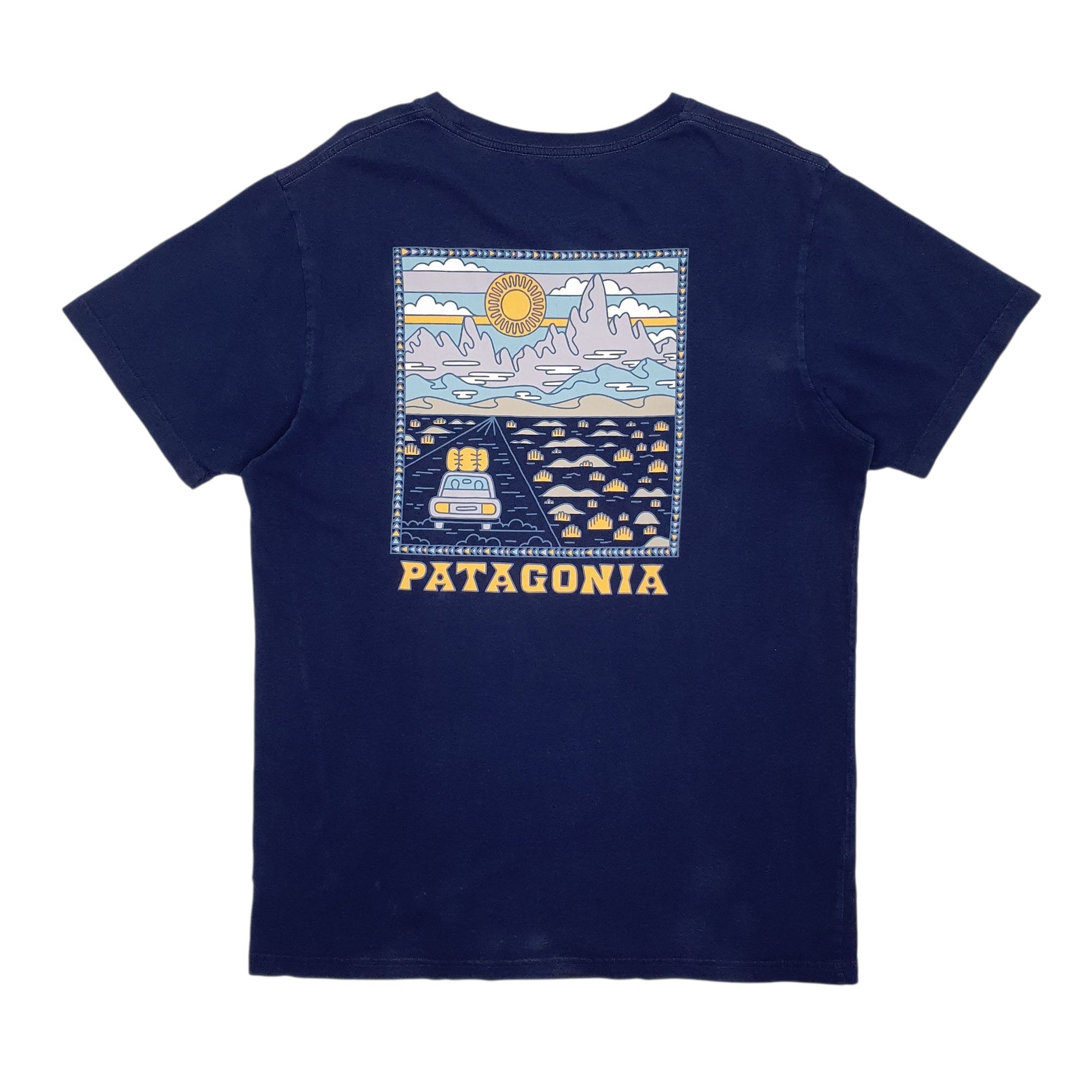 Mens Navy Patagonia Slim Fit  T Shirt