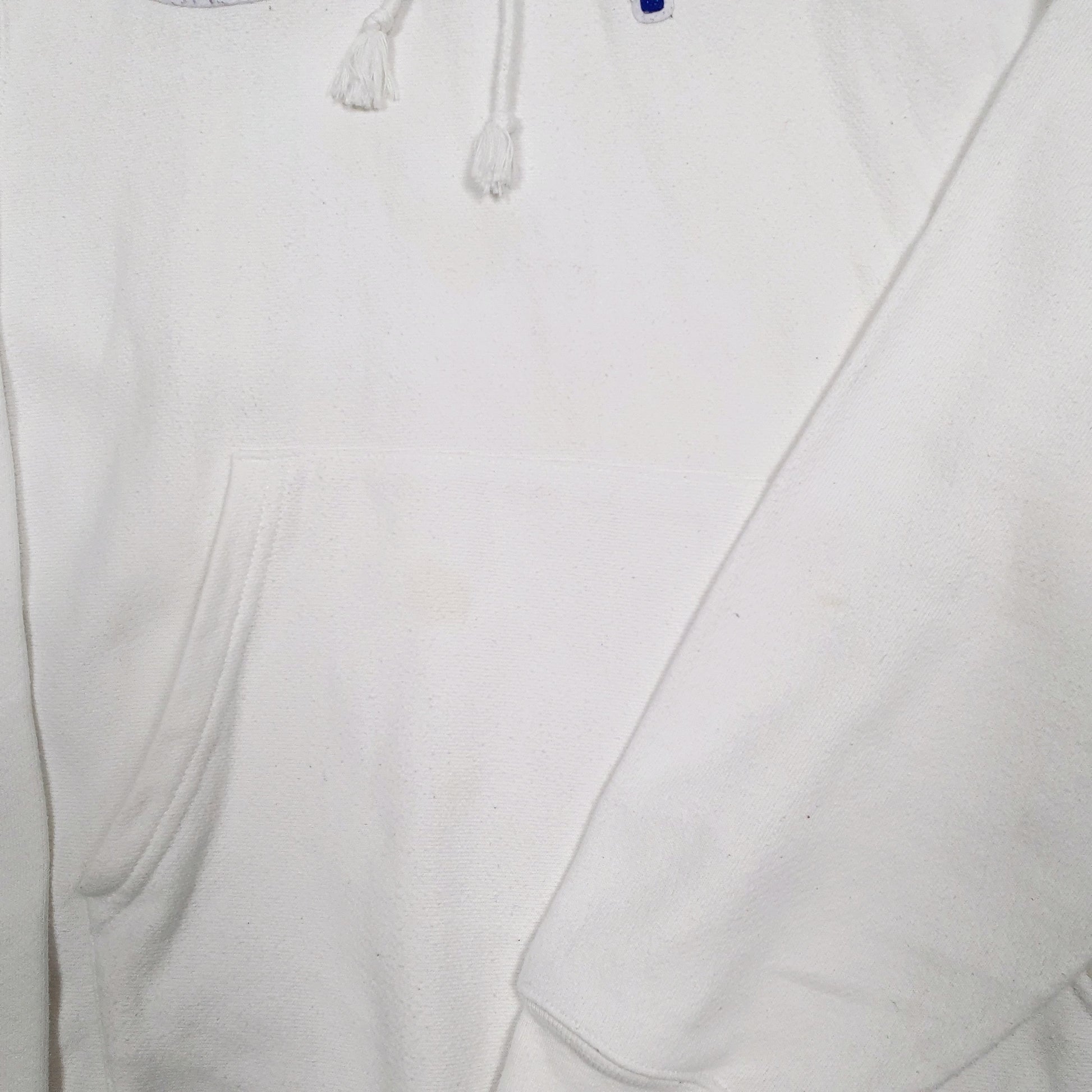Mens White Champion Reverse Weave Hoodie Jumper