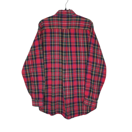 Mens Pink L.L.Bean Thick Flannel  Shirt