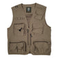 Mens Grey Outdoor Hunting Fishing Utility Vest  Coat