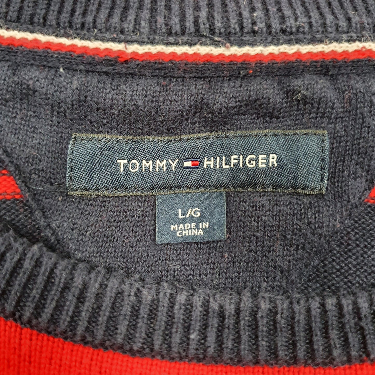 Mens Navy Tommy Hilfiger  Crewneck Jumper